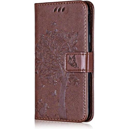 Coque Pour Samsung Galaxy S5 Mini, Etui En Cuir Pu Portefeuille, An... on Productcaster.