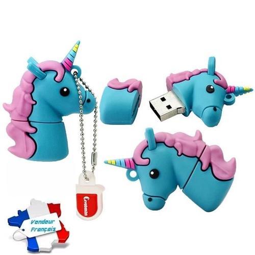 Clé usb Licorne bleue, capacité 32go, livraison gratuite et rapide ... on Productcaster.