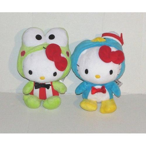 Peluche Hello Kitty Pingouin + Hello Kitty Grenouille Lansay - Lot ... on Productcaster.