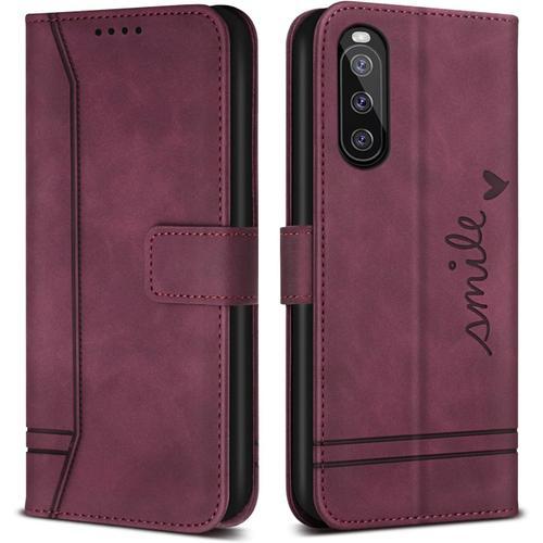 Coque Pour Sony Xperia 10 Iii, Etui Cuir Avec Magnetique, Flip Poch... on Productcaster.