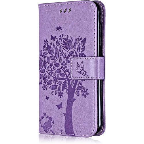 Coque Pour Huawei Y6 2017, Etui En Cuir Pu Portefeuille, Antichoc F... on Productcaster.