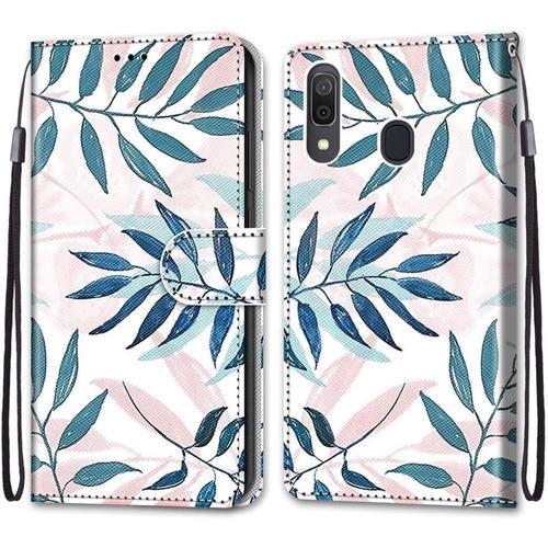 Coque Pour Samsung A30/A20 Portefeuille Etui À Rabat En Pu Cuir Mot... on Productcaster.