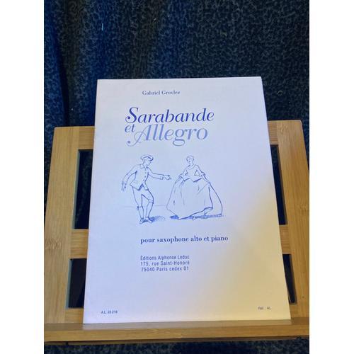 Gabriel Grovlez Sarabande Et Allegro Pour Saxophone Et Piano Partit... on Productcaster.