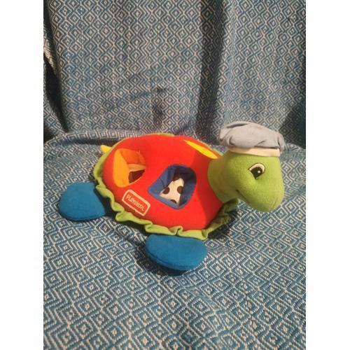 Doudou Peluche Tortue Formes Beret Rouge Vert Bleu Playskool Vintage on Productcaster.