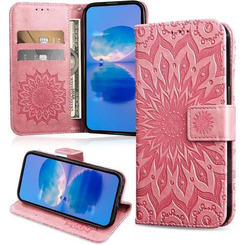 Coque Pour Galaxy A7 2018, Protection Etui En Pu Cuir Portefeuille,... on Productcaster.