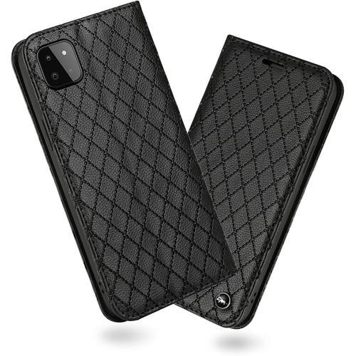 Coque Pour Galaxy A22 5g, Etui En Cuir Pu Pour Galaxy A22 5g, Antic... on Productcaster.