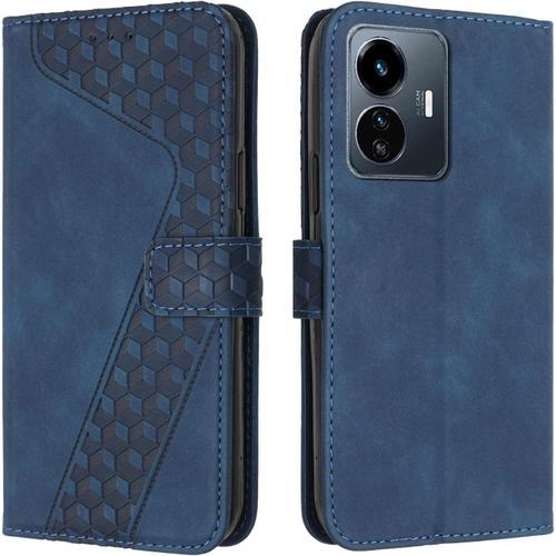 Coque Pour Vivo Y77 5g, Etui Protection Housse Premium En Cuir Pu P... on Productcaster.