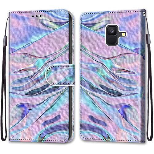 Coque En Pu Cuir Pour Samsung A6 2018 Etui Flip Cover Clapet De Pro... on Productcaster.