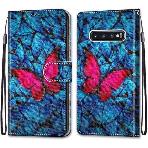 Pochette Coque Pour Samsung Galaxy S10 Etui En Cuir Flip Pu Avec Tp... on Productcaster.