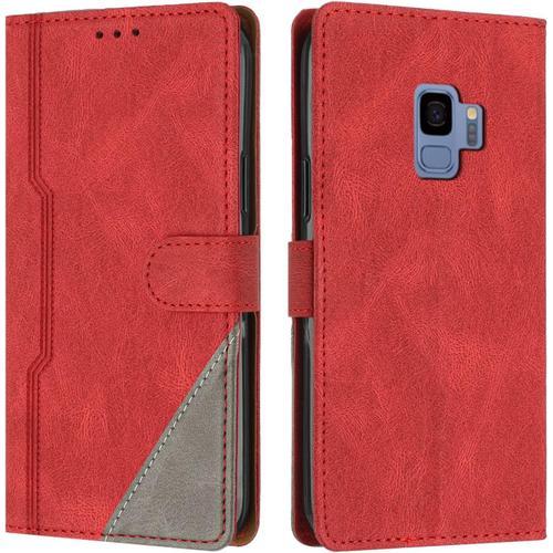 Coque Pour Samsung Galaxy S9, Housse Etui Portefeuille Cuir Multifo... on Productcaster.