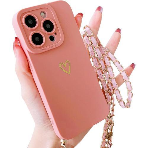 Coque Pour Iphone 15 Pro Max Avec Cordon Silicone Coque Case Neckla... on Productcaster.