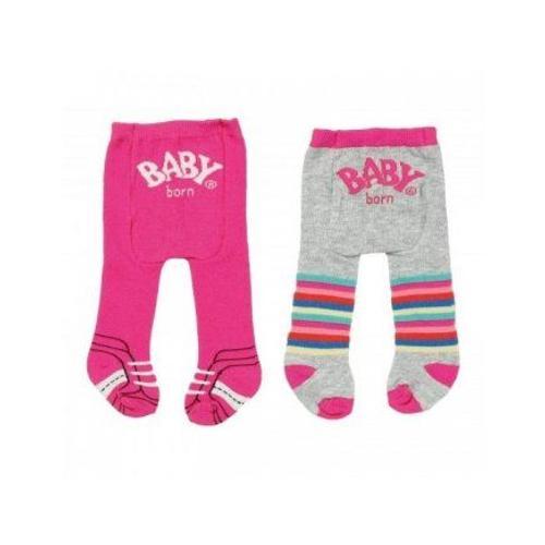 Set De 2 Paires De Collants (Motif Rose - Gris) Baby Born 43 Cm - Z... on Productcaster.