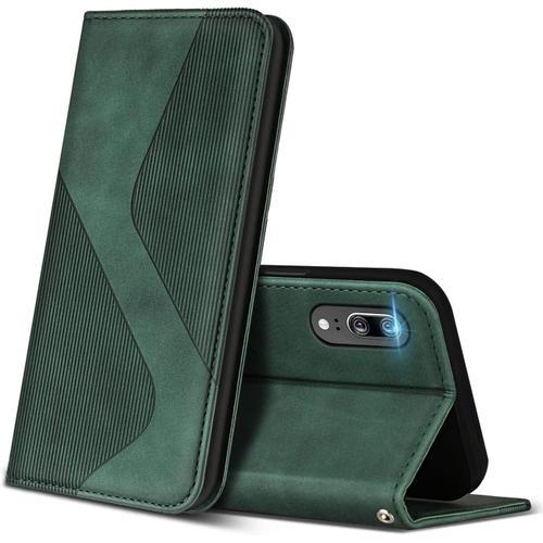 Coque Pour Huawei P20, Premium Étui Housse En Cuir De Protection Av... on Productcaster.