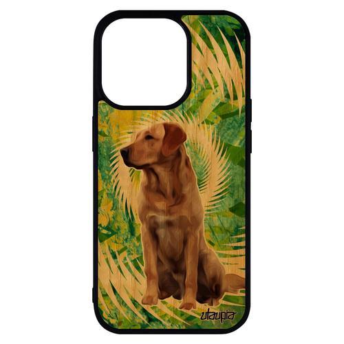 Coque En Bois Iphone 14 Pro Max Silicone Chien Golden Retriever Fle... on Productcaster.