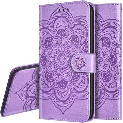 Coque Compatible Avec Samsung A82 5g, Flip Étui Embossed Cuir Porte... on Productcaster.