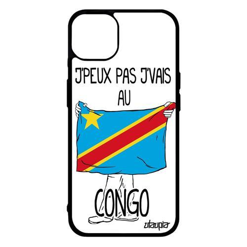 Coque Pour Iphone 14+ Plus Silicone J'peux Pas J'vais Au Congo Moti... on Productcaster.