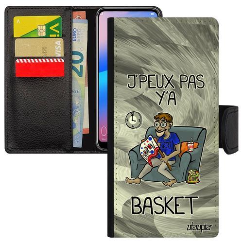 Coque J'peux Pas Y'a Basket Iphone 14 Pro Max Cuir Portefeuille Sup... on Productcaster.