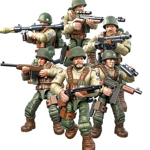 Lot De 6 Mini Figurines Militaires De Soldat De La Seconde Guerre M... on Productcaster.