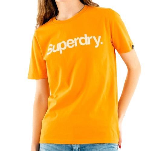 T-Shirt Orange Femme Superdry Tee on Productcaster.