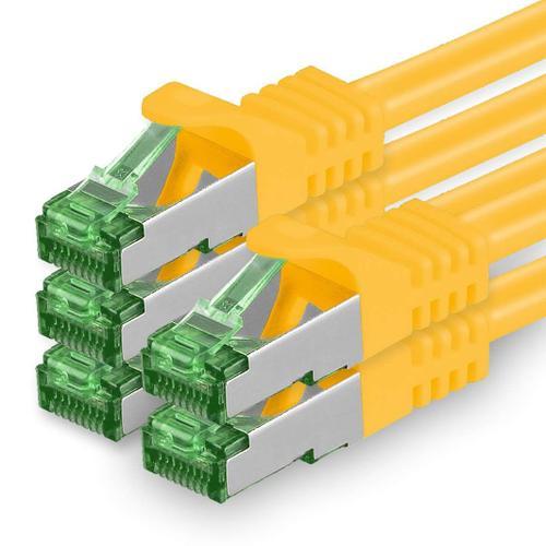 Cat.7 Câble réseau 1,5m - Jaune - 5 pièces Cat7 Câble Ethernet PoE ... on Productcaster.