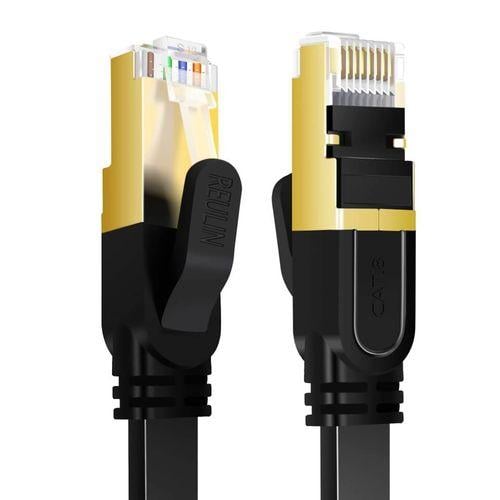 Ultra-Flexible, Câble Ethernet Plat CAT 8, Câble Réseau LAN CAT8, R... on Productcaster.