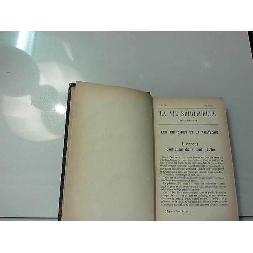 La Vie Spirituelle Ascétique Et Mystique Tome Vi, Année 1922 on Productcaster.