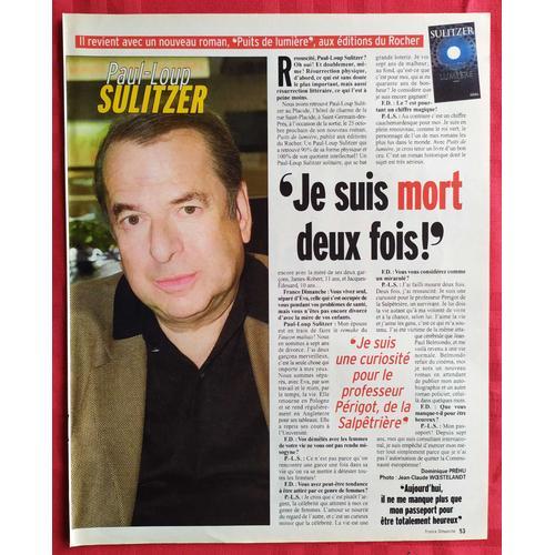 France Dimanche N°3191 - Paul-Loup Sulitzer - Coupure De Presse, Cl... on Productcaster.