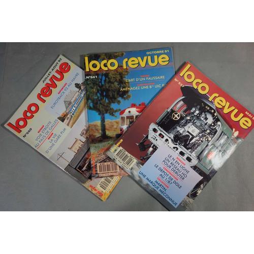 Lot Loco Revue N°537 + 541 + 550 - Mai 91, Octobre 91 Et Juillet/Ao... on Productcaster.