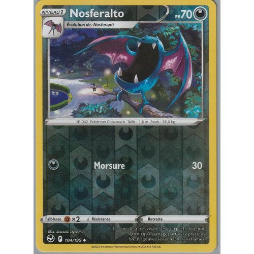 Carte Pokemon - Nosferalto - 104/195 - Reverse - Eb12 Tempete Argen... on Productcaster.