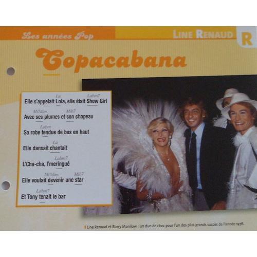 Fiche Chanson Copacabana Line Renaud on Productcaster.