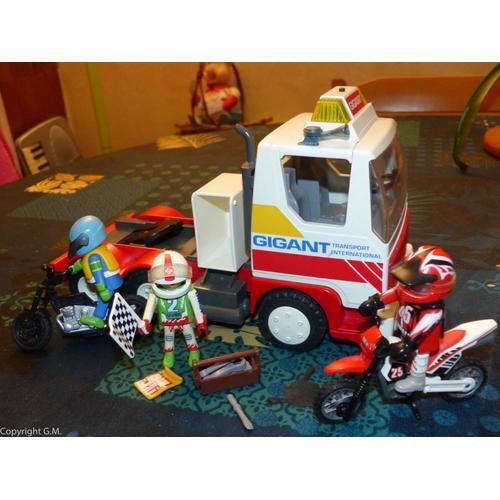 Gros Camion Playmobil Giant + Motos on Productcaster.