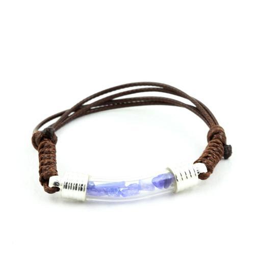 Bracelet Tanzanite Brut. Couleur Marron. on Productcaster.