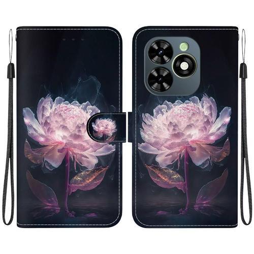 Étincelle Étui Pour Tecno 20 Fermeture Magnétique Cuir Pu Fleur Pap... on Productcaster.