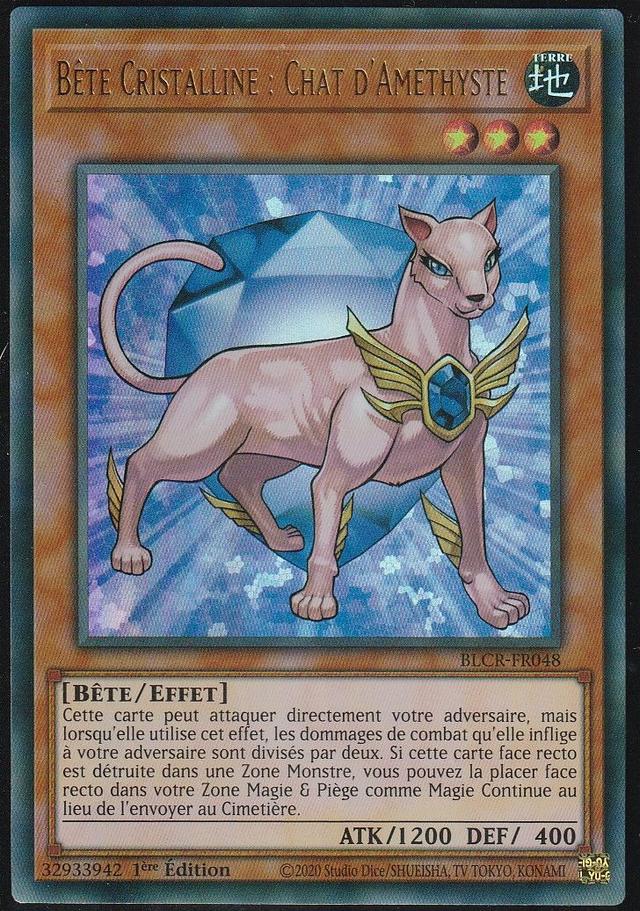 Carte Yu-Gi-Oh - Bete Cristalline : Chat D'amethyste - Blcr-Fr048 -... on Productcaster.