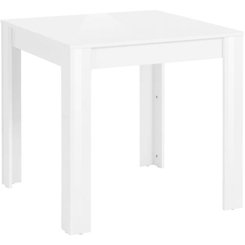 Table À Manger En Mélaminé Blanc 4 Personnes L80 on Productcaster.