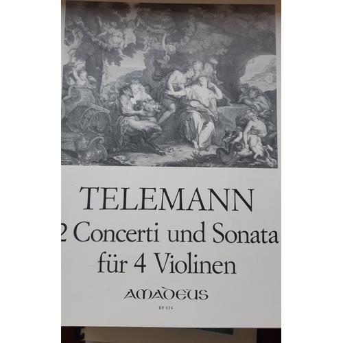 Telemann Partition 2 Concerti Et Sonates Pour 4 Violons Edition Ama... on Productcaster.