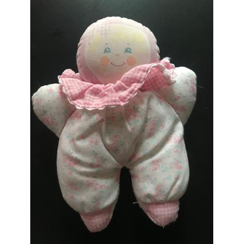 Doudou Poup?e Chiffon Hochet Blonde Col Vichy Rose Fleurs Corolle 2... on Productcaster.