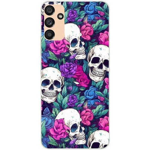 Coque Pour Galaxy A13 5g Tete De Mort Violet on Productcaster.