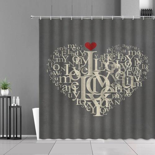 Rideaux De Douche Avec Lettres Noires Et Blanches Simples",Design N... on Productcaster.