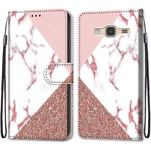 Pochette Coque Pour Samsung J3 2016 Cuir Flip Pu Avec Tpu Silicone ... on Productcaster.