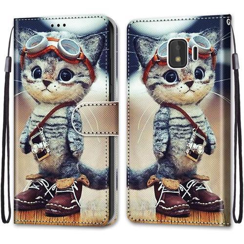 Coque En Pu Cuir Pour Samsung J2 Core Etui Flip Cover Clapet De Pro... on Productcaster.