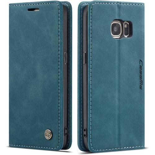 Coque Compatible Avec Samsung Galaxy S7,Etui En Cuir Flip Housse Po... on Productcaster.