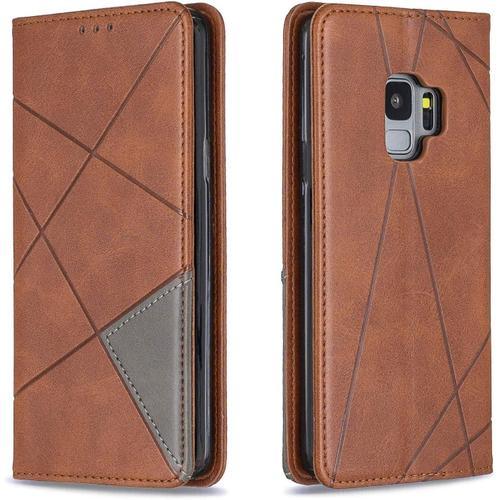 Coque Pour Samsung Galaxy S9, Housse Portefeuille En Cuir Etui De P... on Productcaster.