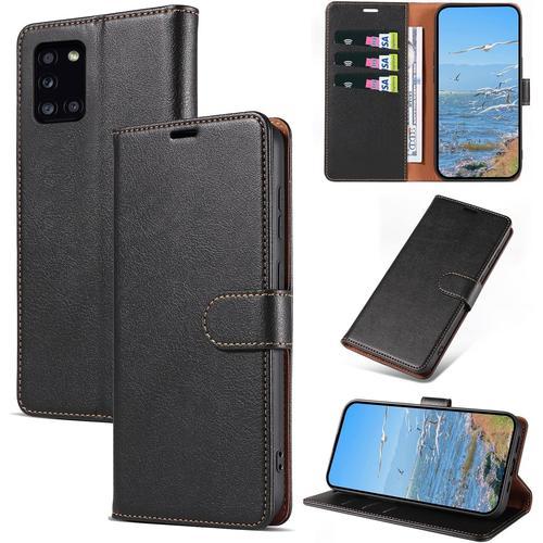 Coque Pour Galaxy A31, Antichoc Magnetique Etui A Rabat Avec Porte ... on Productcaster.