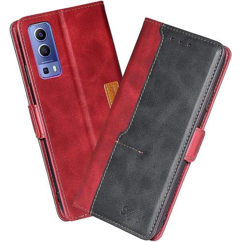 Housse Pour Telephone Vivo Y52 5g(Vivo Y72 5g) Etui, Pu/Tpu Retro R... on Productcaster.