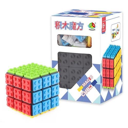 Fanxin-Cube Magique 3x3x3",S¿¿Rie De Briques ¿¿ Monter Soi-M¿¿Me,Bl... on Productcaster.