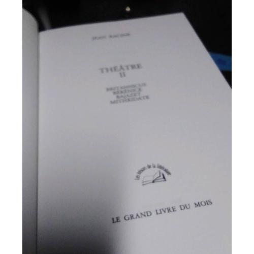 Theatre De Racine 3 Volumes Le Grand Livre on Productcaster.