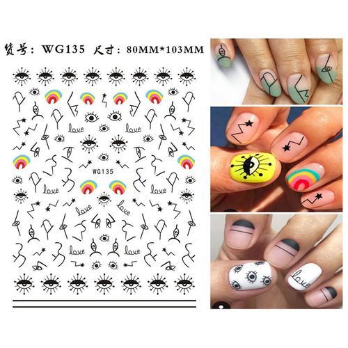 Autocollants pour Nail Art",décalcomanies à l'eau,rayures pour les ... on Productcaster.