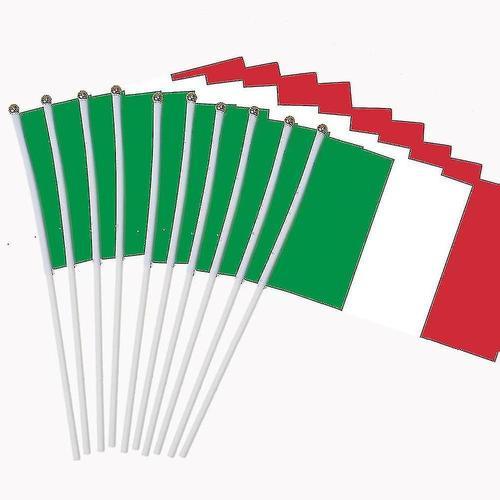 14x21cm 50pcs Petit Drapeau Italien À La Main Agitant Des Drapeaux ... on Productcaster.