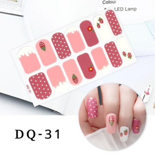 autocollants pour ongles en forme de fraise",couverture complète,po... on Productcaster.